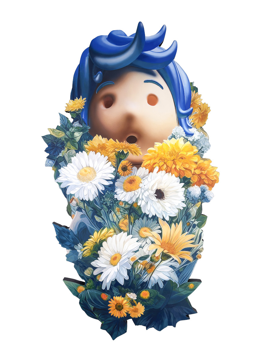 Giovanni Motta - Hydron³ - I Feel Beauty - Acrylic on shaped multilayer wood - 68x120cm - image 01