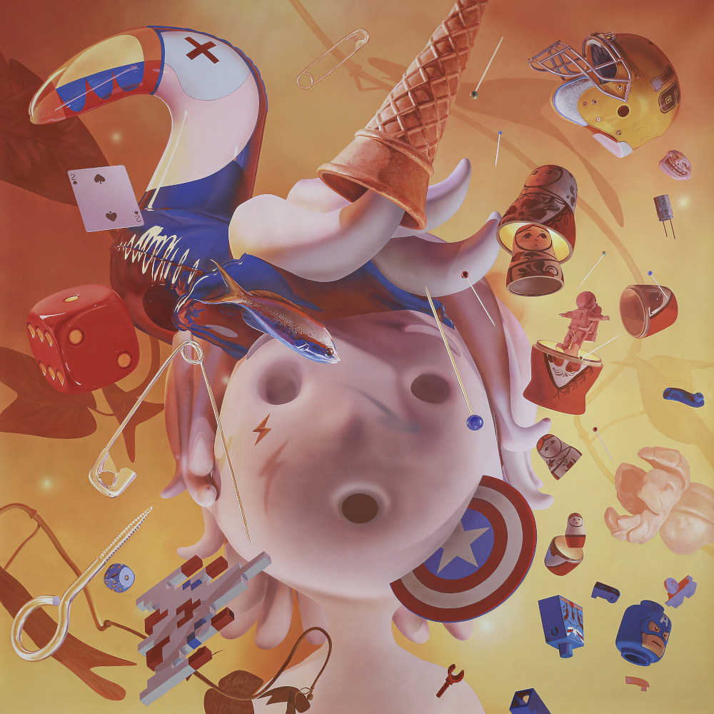 Giovanni Motta : The Plan for the Theft Falls Apart At Dawn - 150x150 cm - Acrylic on Canvas, 2013 