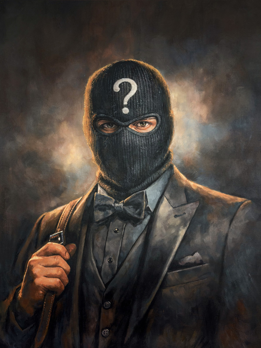 Giovanni Motta - Hydron³ - Question Mark - Acrylic on canvas - 40x60cm - image 01