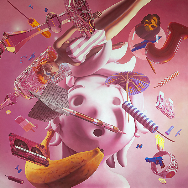 Giovanni Motta : Upon that Night The air was warm Your Voice my cool repireve - 150x150 - Acrilico su tela, 2023 