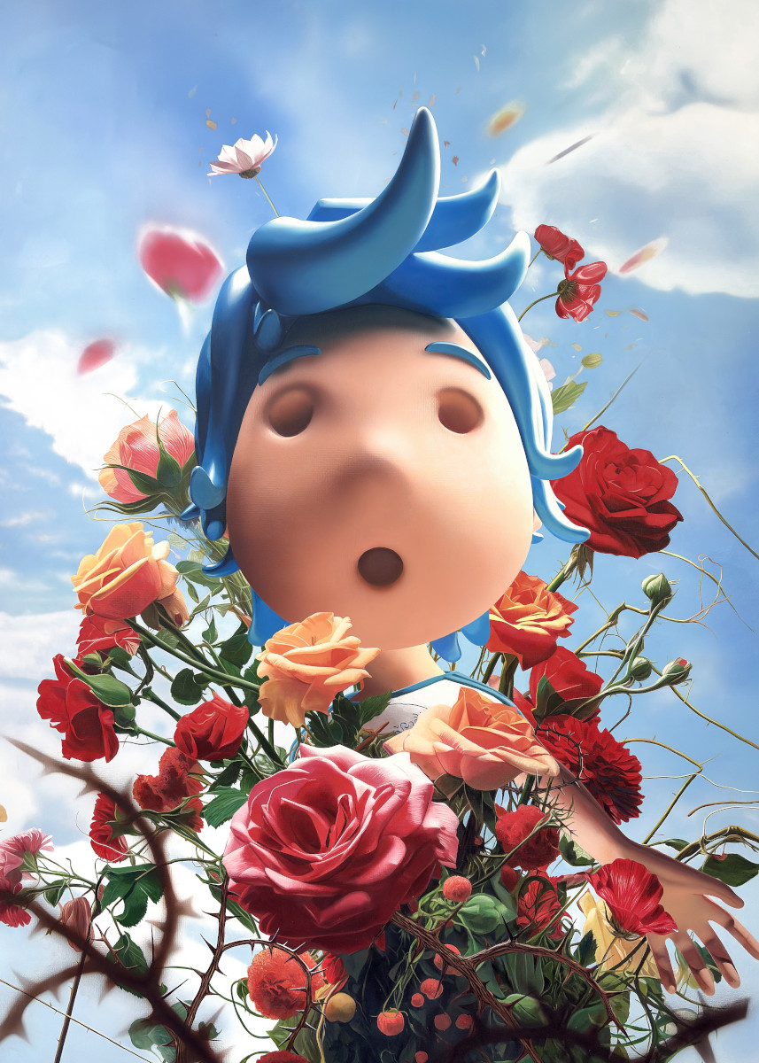 Giovanni Motta - Hydron³ - The Nature of Pain - Acrylic on canvas - 50x70cm - image 01