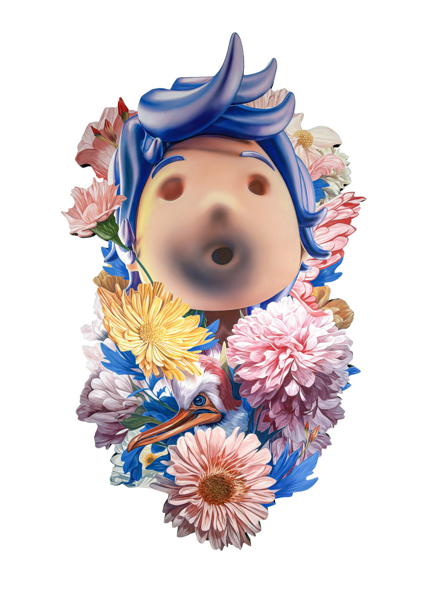 Giovanni Motta - Hydron³ - I Live In The World - Acrylic on shaped multilayer wood - 73x128cm - image 01