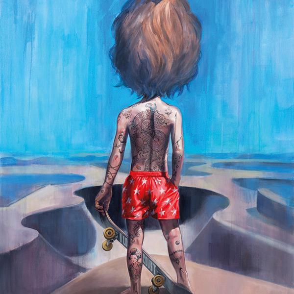 Giovanni Motta : Looking Over the River from the Bridge - Back - 120x90 - Acrylic on Canvas, 2019