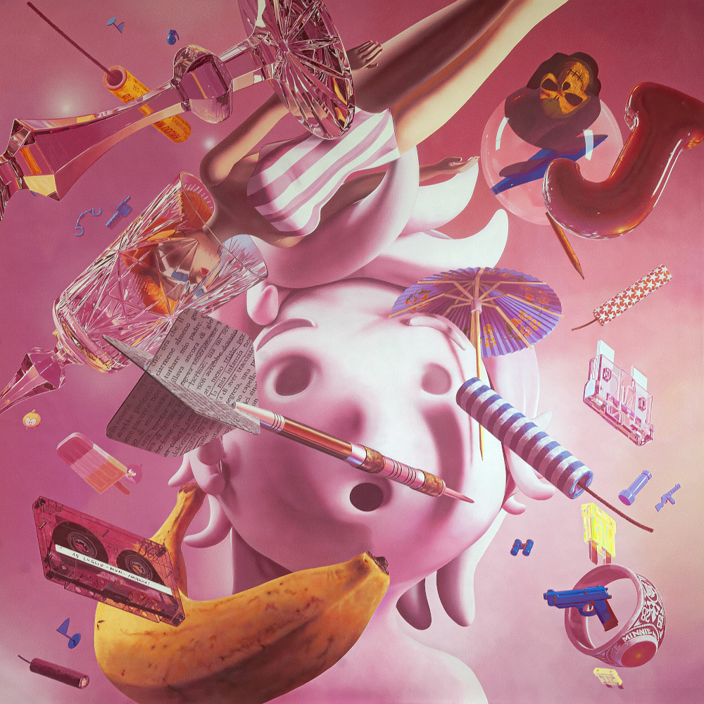 Giovanni Motta : Upon that Night The air was warm Your Voice my cool repireve - 150x150 cm - Acrylic on Canvas, 2013 